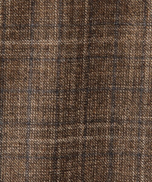 TOMORROWLAND collection(トゥモローランドコレクション)の「SILK AIR GLEN CHECK ロングジレ(ベスト・レディース・ブラウン系/ネイビー・36/34)」の17枚目の写真