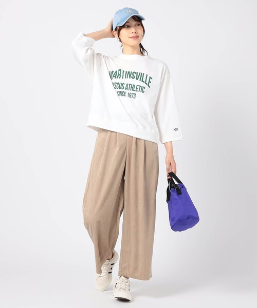 Grand PARK(グランドパーク)の「コール2タックワイドパンツ(その他パンツ・レディース・ホワイト/ベージュ/チャコールグレー・L/M)」の5枚目の写真