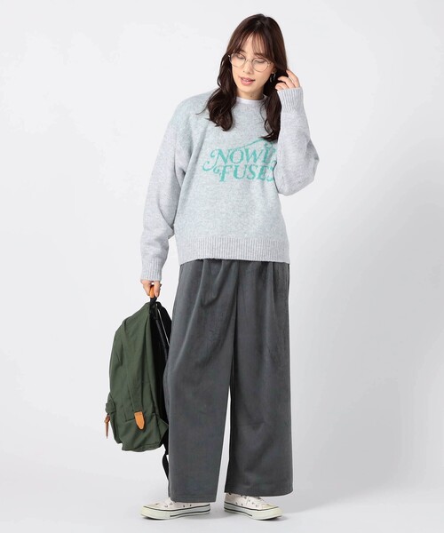 Grand PARK(グランドパーク)の「コール2タックワイドパンツ(その他パンツ・レディース・ホワイト/ベージュ/チャコールグレー・L/M)」の6枚目の写真