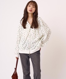 FRENIA（フレニア）の「フラワープリントワッフルパーカー（パーカー）」