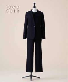 【Tokyo Soir】ブラックフォーマル パンツスリーピース/大きいサイズあり｜TS-C002 PANTSUIT
