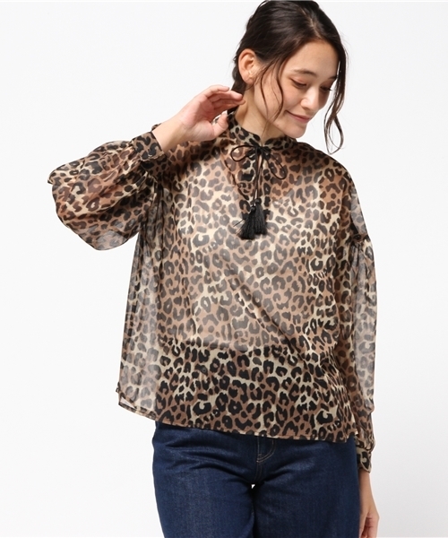 moussey マウジー LEOPARD SHEER ブラウス 新品未使用 豹柄 MOUSSY（マウジー）の「LEOPARD SHEER BLOUSE F（シャツ