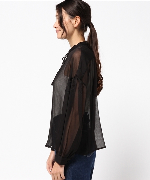 MOUSSY（マウジー）の「LEOPARD SHEER BLOUSE F（シャツ