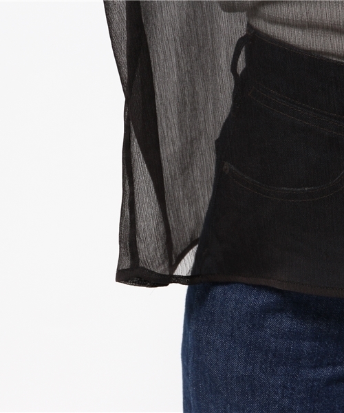 MOUSSY（マウジー）の「LEOPARD SHEER BLOUSE F（シャツ/ブラウス・レディース・ブラック系その他/ブラウン系その他/ブラック・FREE）」の9枚目の写真