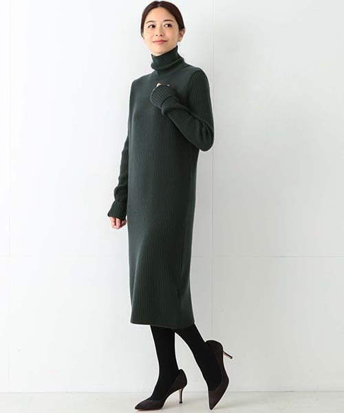 Demi Luxe Beams デミルクス ビームス の Demi Luxe Beams リブタートルニットワンピース ワンピース Wear