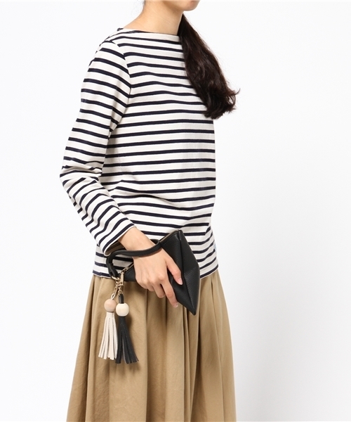 merlot plus(メルロープリュス)の「ウッドボールタッセル付き三角バッグ2172(ハンドバッグ・レディース・グレー/ブラック/ベージュ/ピンク/アイボリー・FREE)」の11枚目の写真