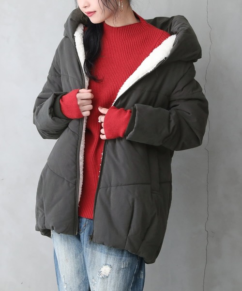 osharewalker(オシャレウォーカー)の「『コクーンショールカラー中綿ブルゾン』(ブルゾン・レディース・ブラック・2/1)」の22枚目の写真