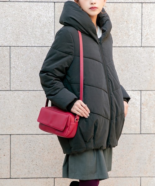 osharewalker(オシャレウォーカー)の「『コクーンショールカラー中綿ブルゾン』(ブルゾン・レディース・ブラック・2/1)」の15枚目の写真