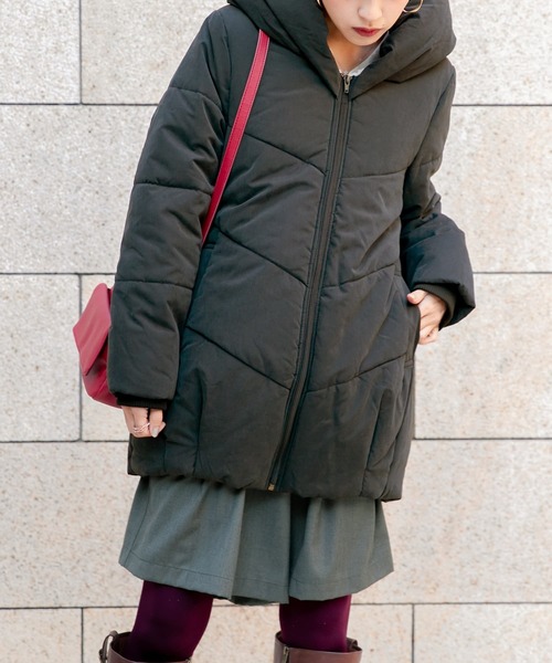 osharewalker(オシャレウォーカー)の「『コクーンショールカラー中綿ブルゾン』(ブルゾン・レディース・ブラック・2/1)」の14枚目の写真