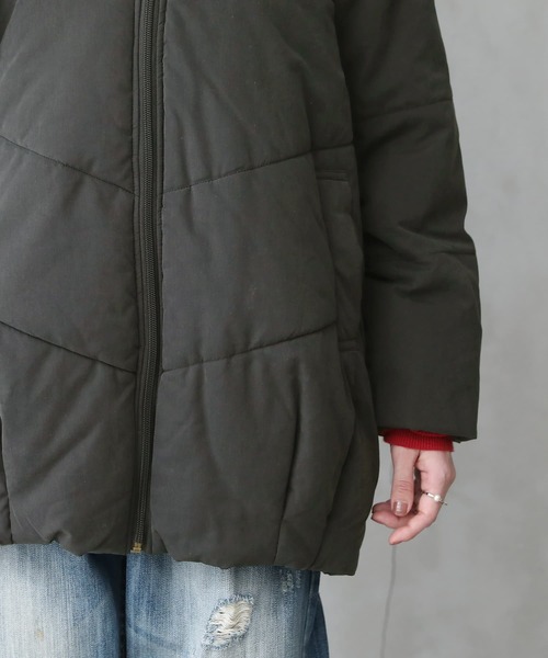 osharewalker(オシャレウォーカー)の「『コクーンショールカラー中綿ブルゾン』(ブルゾン・レディース・ブラック・2/1)」の9枚目の写真