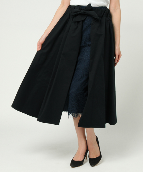 Ameri（アメリ）の「【STUDIOUS×AMERI】別注NATALIE 2WAY FLARE SKIRT（スカート・レディース・オレンジ/ネイビー・FREE）」の14枚目の写真