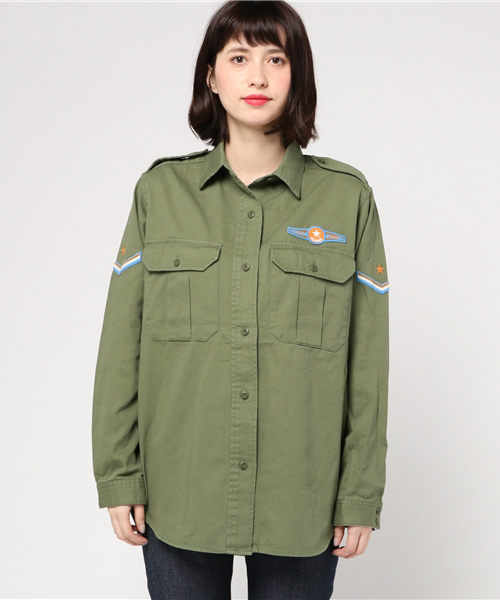 SLY(スライ)の「CUBAN MILITARY SH JK(その他アウター・レディース・ベージュ/カーキ/ライトブルー・FREE)」の4枚目の写真