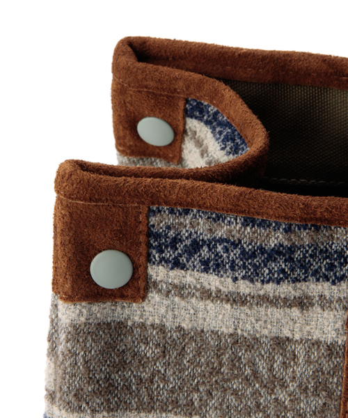 PORTER（ポーター）の「White Mountaineering×PORTER RING YARN BLANKET BORDER TOTE BAG（トートバッグ・メンズ・チャコールグレー/ブラウン・ONE SIZE）」の10枚目の写真