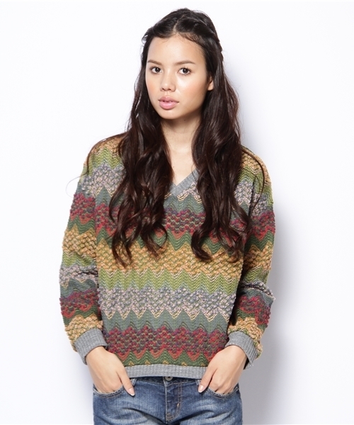 Another Edition（アナザーエディション）の「AE［A］COLOR JQショートPO（ニット/セーター・レディース・ブラック/ブラウン/ケリー・フリー）」の3枚目の写真