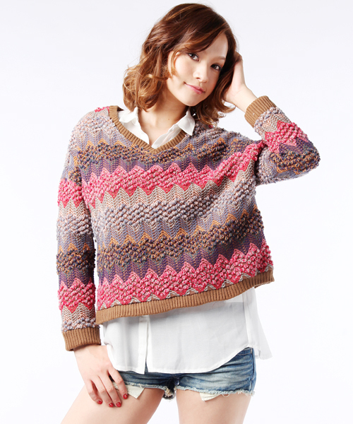 Another Edition（アナザーエディション）の「AE［A］COLOR JQショートPO（ニット/セーター・レディース・ブラック/ブラウン/ケリー・フリー）」の10枚目の写真