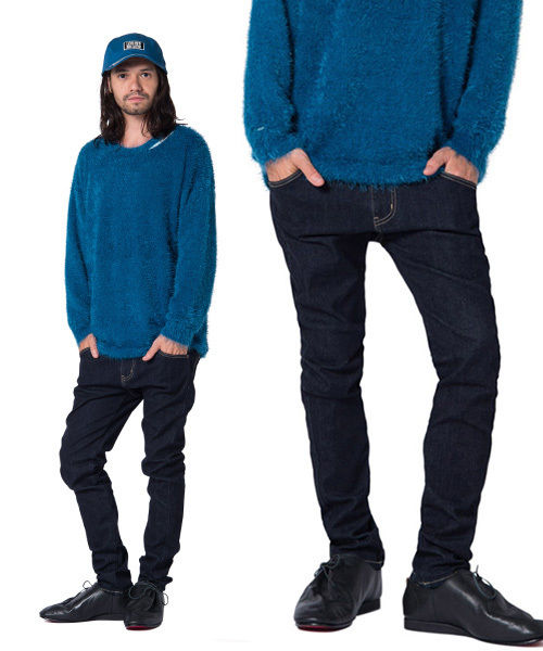 glamb（グラム）の「Sandy skinny denim（デニムパンツ・メンズ・インディゴブルー/ブラック・4/1/3/2/0）」の2枚目の写真