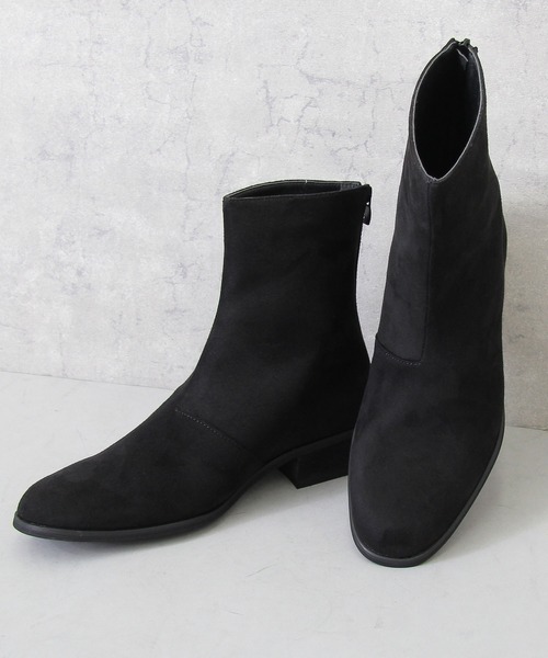 glabella(グラベラ)の「【glabella/グラベラ】 ヒールアップ バックジップ ドレスブーツ / ヒールブーツ(ブーツ)」|ブラック系その他