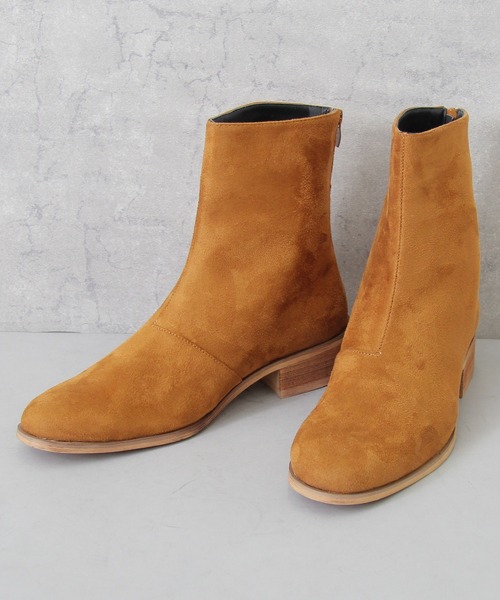 glabella(グラベラ)の「【glabella/グラベラ】 ヒールアップ バックジップ ドレスブーツ / ヒールブーツ(ブーツ)」|キャメル