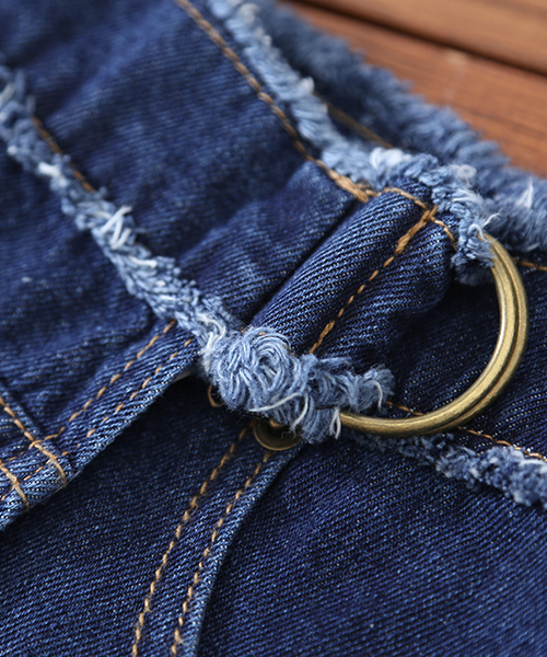 CUBE SUGAR（キューブシュガー）の「10オンスデニム リメイクラップデニムパンツ（デニムパンツ・レディース・ブルー/ワンウォッシュ・M/L）」の19枚目の写真