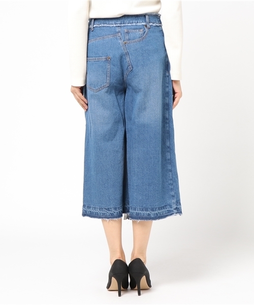 CUBE SUGAR（キューブシュガー）の「10オンスデニム リメイクラップデニムパンツ（デニムパンツ・レディース・ブルー/ワンウォッシュ・M/L）」の5枚目の写真