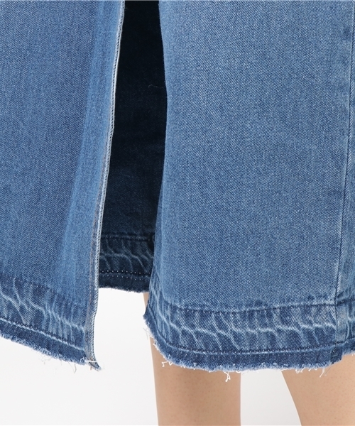 CUBE SUGAR（キューブシュガー）の「10オンスデニム リメイクラップデニムパンツ（デニムパンツ・レディース・ブルー/ワンウォッシュ・M/L）」の21枚目の写真