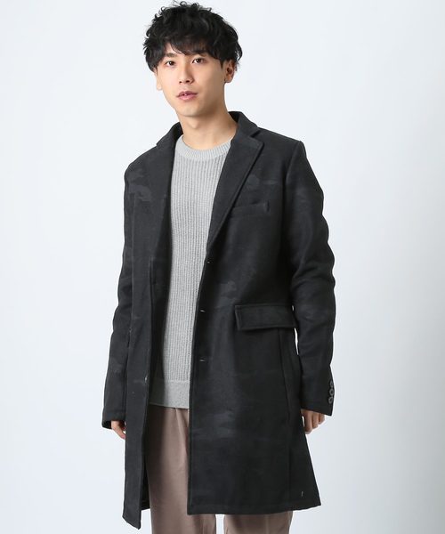 improves(インプローブス)の「メルトンウールシングルチェスターコート(チェスターコート)」|カモフラージュ