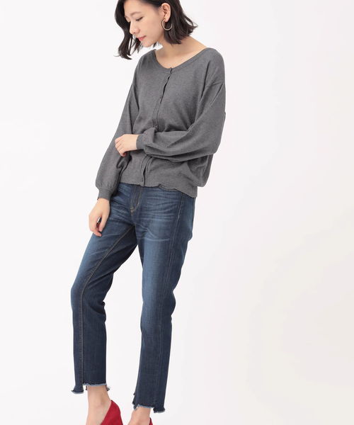 koe（コエ）の「ステップドヘムデニムスキニーパンツ（デニムパンツ・レディース・インディゴブルー/ダークインディゴブルー・L/M/S）」の15枚目の写真