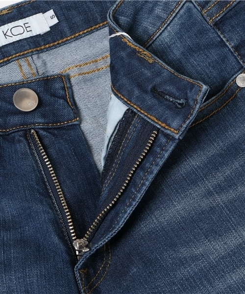 koe（コエ）の「ステップドヘムデニムスキニーパンツ（デニムパンツ・レディース・インディゴブルー/ダークインディゴブルー・L/M/S）」の5枚目の写真