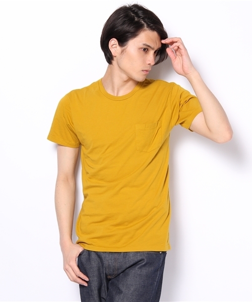 AMERICAN RAG CIE（アメリカンラグシー）の「VELVA SHEEN×AMERICAN RAG CIE ヴェルバ　シーン / 108-VVS-PKT TEE2（Tシャツ/カットソー・メンズ・ホワイト/ブラウン/ネイビー/マスタード/レッド・SMALL/MEDIUM/LARGE）」の4枚目の写真