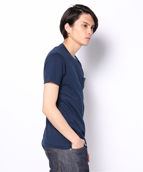 AMERICAN RAG CIE（アメリカンラグシー）の「VELVA SHEEN×AMERICAN RAG CIE ヴェルバ　シーン / 108-VVS-PKT TEE2（Tシャツ/カットソー・メンズ・ホワイト/ブラウン/ネイビー/マスタード/レッド・SMALL/MEDIUM/LARGE）」の6枚目の写真