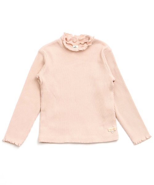apres les cours(アプレレクール)の「衿メロウリブニットTシャツ(Tシャツ/カットソー・キッズ・グレー/ダークグリーン/ベビーピンク/オフホワイト/ベージュ/ブラック・110/130/100/120/90/140/80)」の6枚目の写真