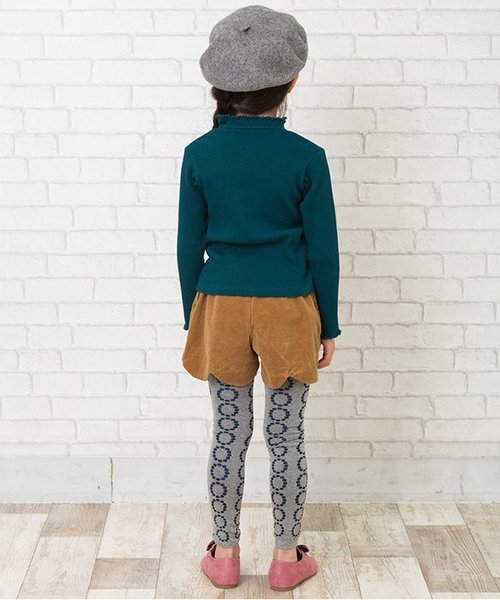 apres les cours(アプレレクール)の「衿メロウリブニットTシャツ(Tシャツ/カットソー・キッズ・グレー/ダークグリーン/ベビーピンク/オフホワイト/ベージュ/ブラック・110/130/100/120/90/140/80)」の21枚目の写真