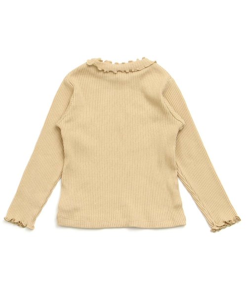 apres les cours(アプレレクール)の「衿メロウリブニットTシャツ(Tシャツ/カットソー・キッズ・グレー/ダークグリーン/ベビーピンク/オフホワイト/ベージュ/ブラック・110/130/100/120/90/140/80)」の13枚目の写真