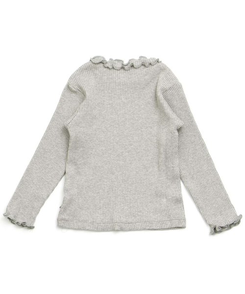 apres les cours(アプレレクール)の「衿メロウリブニットTシャツ(Tシャツ/カットソー・キッズ・グレー/ダークグリーン/ベビーピンク/オフホワイト/ベージュ/ブラック・110/130/100/120/90/140/80)」の9枚目の写真