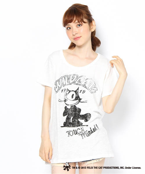 LOVE BOAT(ラブ・ボート)の「FELIX Tシャツ(Tシャツ/カットソー・レディース・ブラック系/グレー系2/ホワイト系・FREE)」の1枚目の写真