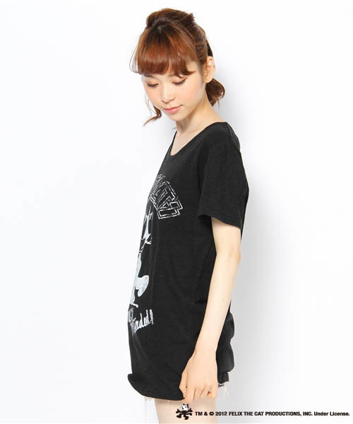 LOVE BOAT(ラブ・ボート)の「FELIX Tシャツ(Tシャツ/カットソー・レディース・ブラック系/グレー系2/ホワイト系・FREE)」の4枚目の写真