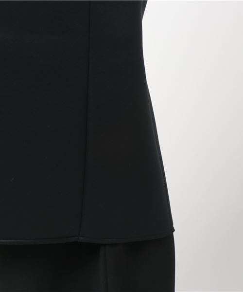 M y u（ミュー）の「お洒落なバックフリルロングコート★軽量アウター大人可愛いコーディガン♪（ダウンジャケット/コート・レディース・ブラック/グレー/ネイビー/ピンク/ベージュ・FREE）」の6枚目の写真