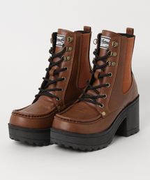 YOSUKE | 【限定ショップ販売品】「YOSUKE/ヨースケ」サイドゴア付きの厚底レースアップショートブーツ(ブーツ)