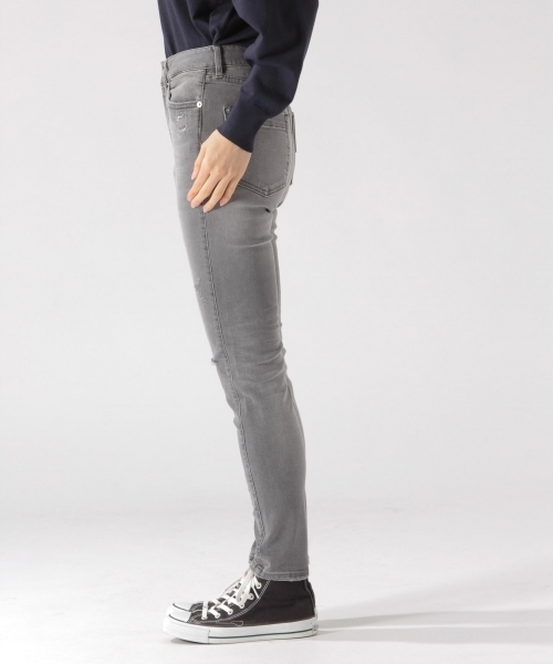 BAYFLOW(ベイフロー)の「BAYFLOW/スキニーダメージデニム 18SS(デニムパンツ・レディース・グレー/オフホワイト/ブラック・23inch/24inch/25inch/26inch/22inch)」の12枚目の写真