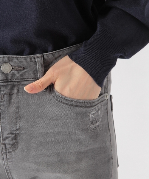 BAYFLOW(ベイフロー)の「BAYFLOW/スキニーダメージデニム 18SS(デニムパンツ・レディース・グレー/オフホワイト/ブラック・23inch/24inch/25inch/26inch/22inch)」の15枚目の写真