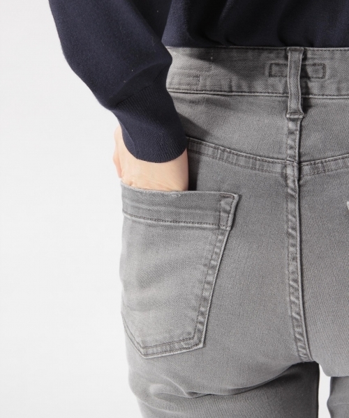 BAYFLOW(ベイフロー)の「BAYFLOW/スキニーダメージデニム 18SS(デニムパンツ・レディース・グレー/オフホワイト/ブラック・23inch/24inch/25inch/26inch/22inch)」の5枚目の写真
