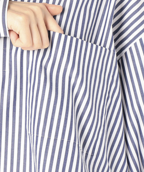 LE GLAZIK（ルグラジック）の「【LE GLAZIK】バンドカラー スキッパーシャツ ST  WOMEN（シャツ/ブラウス・レディース・ブルー系その他/その他26・36）」の9枚目の写真