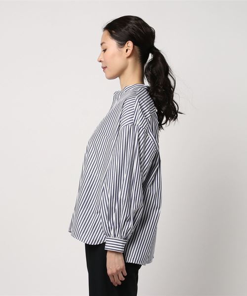 LE GLAZIK（ルグラジック）の「【LE GLAZIK】バンドカラー スキッパーシャツ ST  WOMEN（シャツ/ブラウス・レディース・ブルー系その他/その他26・36）」の3枚目の写真