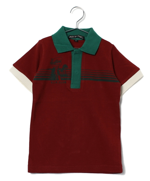 JOEY HYSTERIC（ジョーイヒステリック）の「MOTEL pt ポロSH（ポロシャツ・キッズ・ブラウン/ネイビー/レッド・X-SMALL/SMALL/MEDIUM）」の3枚目の写真