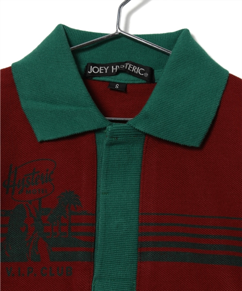 JOEY HYSTERIC（ジョーイヒステリック）の「MOTEL pt ポロSH（ポロシャツ・キッズ・ブラウン/ネイビー/レッド・X-SMALL/SMALL/MEDIUM）」の5枚目の写真