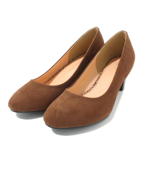 earth music&ecology（アースミュージックアンドエコロジー）の「●non-no 11月号 掲載●スエード/パンプス（パンプス・レディース・ボルドー/マスタード/グリーン/ブラック/ダークブラウン・23.5/24.5/23/24/22.5）」の3枚目の写真