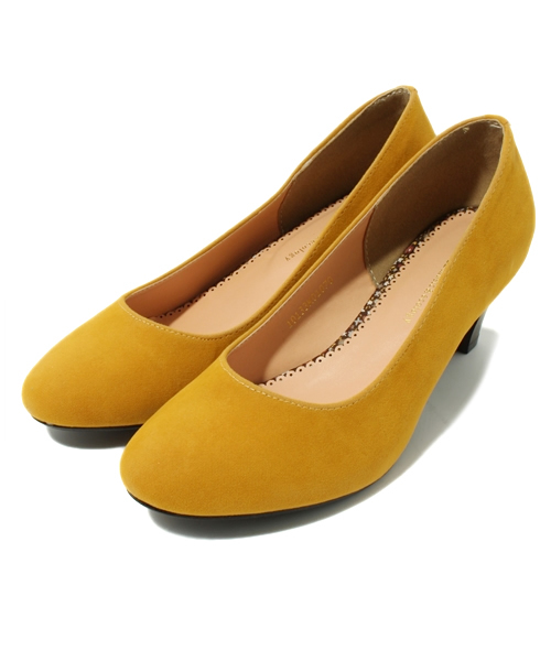 earth music&ecology（アースミュージックアンドエコロジー）の「●non-no 11月号 掲載●スエード/パンプス（パンプス・レディース・ボルドー/マスタード/グリーン/ブラック/ダークブラウン・23.5/24.5/23/24/22.5）」の4枚目の写真