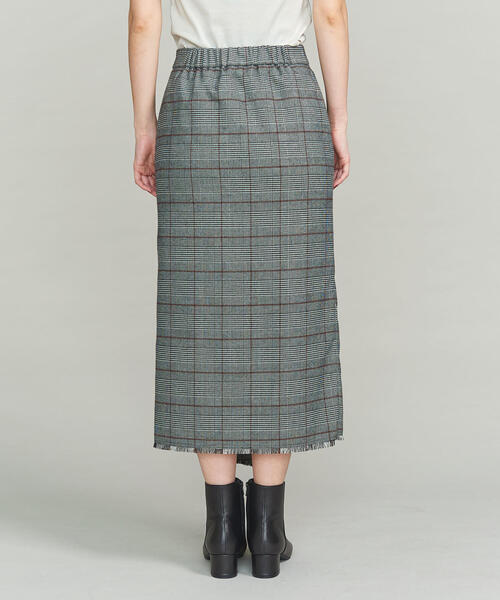 BEAUTY&YOUTH UNITED ARROWS（ビューティーアンドユースユナイテッドアローズ）の「BY チェックアシンメトリータイトスカート ◆（スカート・レディース・グレー・MEDIUM/SMALL）」の4枚目の写真