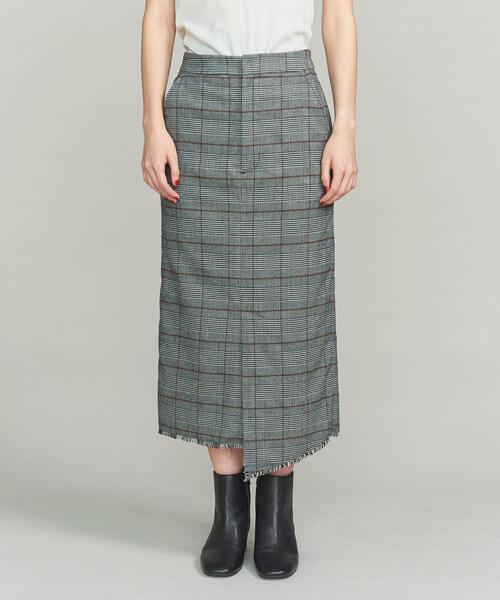 BEAUTY&YOUTH UNITED ARROWS（ビューティーアンドユースユナイテッドアローズ）の「BY チェックアシンメトリータイトスカート ◆（スカート・レディース・グレー・MEDIUM/SMALL）」の5枚目の写真