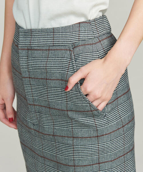 BEAUTY&YOUTH UNITED ARROWS（ビューティーアンドユースユナイテッドアローズ）の「BY チェックアシンメトリータイトスカート ◆（スカート・レディース・グレー・MEDIUM/SMALL）」の10枚目の写真